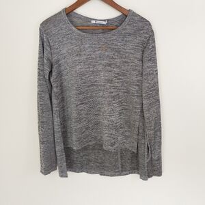 T by Alexander Wang Split Hem Slub Top Size XS